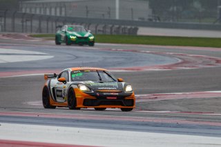 #46 Porsche 718 Cayman GT4 CS MR of David Walker and Russell Walker, NOLASPORT, Am, Pirelli GT4 America, SRO America, Circuit of the Americas, Austin, Texas, April May 2021. | Sarah Weeks/SRO             
