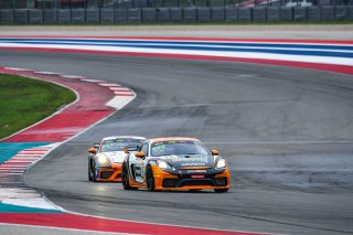 #46 Porsche 718 Cayman GT4 CS MR of David Walker and Russell Walker, NOLASPORT, Am, Pirelli GT4 America, SRO America, Circuit of the Americas, Austin, Texas, April May 2021. | SRO Motorsports Group
