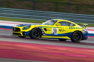 #39 Mercedes-AMG GT4 of Chris Cagnazzi and Guy Cosmo, RENNTech Motorsports, Pro-Am, Pirelli GT4 America, SRO America, Circuit of the Americas, Austin, Texas, April May 2021. | Fabian Lagunas/SRO