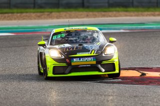 #47 Porsche 718 Cayman GT4 CS MR of Matt Travis and Jason Hart, NOLASPORT, Pro-Am, Pirelli GT4 America, SRO America, Circuit of the Americas, Austin, Texas, April May 2021. | Fabian Lagunas/SRO