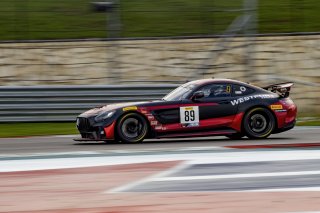 #89 Mercedes-AMG GT4 of Ross Chouest and Aaron Povoledo, RENNtech Motorsports, SL, Pirelli GT4 America, SRO America, Circuit of the Americas, Austin, Texas, April May 2021. | SRO Motorsports Group