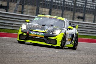 #47 Porsche 718 Cayman GT4 CS MR of Matt Travis and Jason Hart, NOLASPORT, Pro-Am, Pirelli GT4 America, SRO America, Circuit of the Americas, Austin, Texas, April May 2021. | SRO Motorsports Group