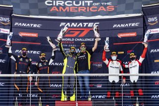 Podium, Pro-Am, Circuit of the Americas, Austin, Texas, April May 2021. | SRO Motorsports Group