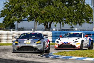 #09 Aston Martin Vantage AMR GT4 of Paul Kiebler and Mikel Miller, Automatic Racing, Am, Pirelli GT4 America, SRO America, Sebring International Raceway, Sebring, FL, September 2021.
 | Brian Cleary/SRO