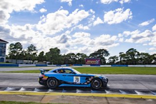 #79 Mercedes-AMG GT4 of Christopher Gumprecht and Kyle Marcelli, RENNtech Motorsports, SL, Pirelli GT4 America, SRO America, Sebring International Raceway, Sebring, FL, September 2021.
 | Brian Cleary/SRO