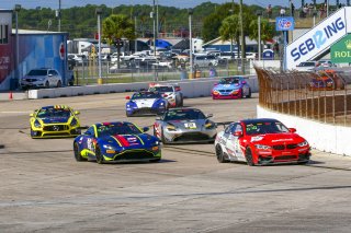 #52 BMW M4 GT4 of Tom Capizzi and John Capestro-Dubets, Pro-Am, Pirelli GT4 America, SRO America, Sebring International Raceway, Sebring, FL, September 2021.
 | Dave Green/SRO              