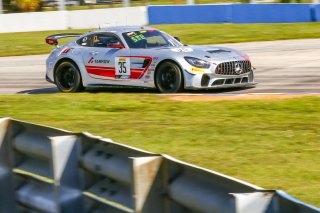 #35 Mercedes-AMG GT4 of Michai Stephens and Colin Mullan, Conquest Racing West, Silver, Pirelli GT4 America, SRO America, Sebring International Raceway, Sebring, FL, September 2021. | Dave Green/SRO              