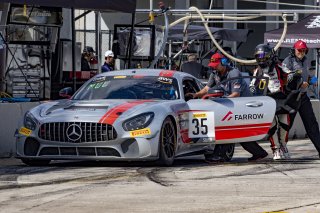 #35 Mercedes-AMG GT4 of Michai Stephens and Colin Mullan, Conquest Racing West, Silver, Pirelli GT4 America, SRO America, Sebring International Raceway, Sebring, FL, September 2021. | Brian Cleary/SRO