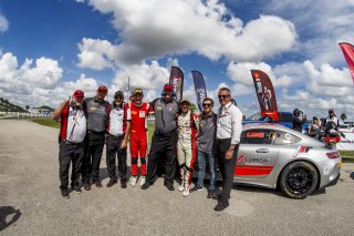 #35 Mercedes-AMG GT4 of Michai Stephens and Colin Mullan, Conquest Racing West, Silver, Pirelli GT4 America, SRO America, Sebring International Raceway, Sebring, FL, September 2021. | Brian Cleary/SRO