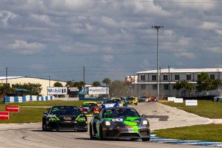 #54 Porsche Cayman GT4 CLUBSPORT-MR of Tim Pappas and Jeroen Bleekemolen, Black Swan Racing, Pro-Am, Pirelli GT4 America, SRO America, Sebring International Raceway, Sebring, FL, September 2021.
 | Regis Lefebure/SRO