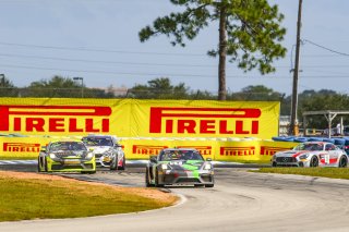 #54 Porsche Cayman GT4 CLUBSPORT-MR of Tim Pappas and Jeroen Bleekemolen, Black Swan Racing, Pro-Am, Pirelli GT4 America, SRO America, Sebring International Raceway, Sebring, FL, September 2021.
 | Dave Green/SRO              