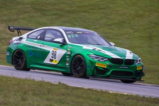 #98 BMW M4 GT4 of Paul Sparta and Al Carter, Random Vandals Racing, Am, Pirelli GT4 America, SRO America, Virginia International Raceway, Alton, VA, June 2021.
 | Brian Cleary/SRO