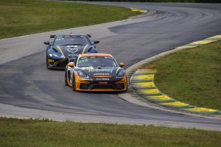 #46 Porsche 718 Cayman GT4 CLUBSPORT MR of Russell Walker and Patrick Byrne, NOLASPORT, Am, Pirelli GT4 America, SRO America, Virginia International Raceway, Alton, VA, June 2021.
 | Brian Cleary/SRO