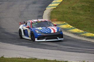 #17 Porsche 718 Cayman GT4 CLUBSPORT MR of James Rappaport and Todd Hetherington, TRG-The Racers Group, Am, Pirelli GT4 America, SRO America, Virginia International Raceway, Alton, VA, June 2021.
 | Brian Cleary/SRO