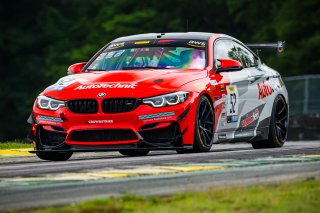 #52 BMW M4 GT4 of Tom Capizzi and John Capestro-Dubets, Auto Technic Racing, Am, Pirelli GT4 America, SRO America, VIRginia International Raceway, Alton, VA, June 2021. | Fabian Lagunas/SRO