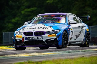 #11 BMW M4 GT4 of Stevan McAleer and Toby Grahovec, Classic BMW, SL, Pirelli GT4 America, SRO America, VA, VIRginia International Raceway, June 2021. | Fabian Lagunas/SRO