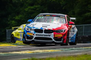 #94 BMW M4 GT4 of Jon Miller and Chandler Hull, BimmerWorld Racing, SL, Pirelli GT4 America, SRO America, VIRginia International Raceway, Alton, VA, June 2021. | Fabian Lagunas/SRO