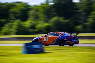 #119 BMW M4 GT4 of Sean Quinlan and Gregory Liefooghe, Stephen Cameron Racing, Pro-Am, Pirelli GT4 America, SRO America, VIRginia International Raceway, Alton, VA, June 2021. | Fabian Lagunas/SRO
