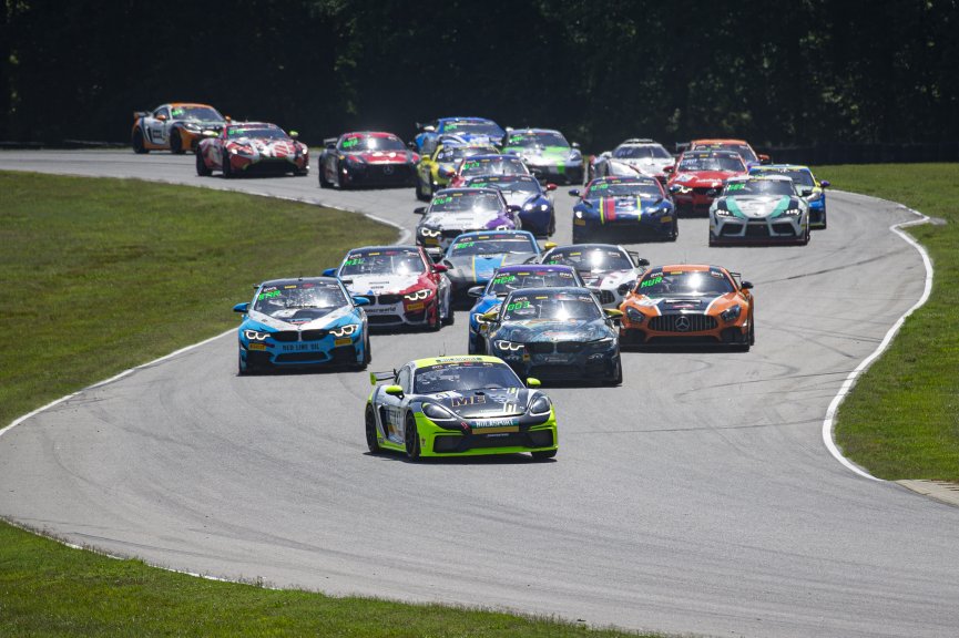 #47 Porsche 718 Cayman GT4 CLUBSPORT MR of Matt Travis and Jason Hart, NOLASPORT, Pro-Am, Pirelli GT4 America, SRO America, Virginia International Raceway, Alton, VA, June 2021.
