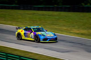 #66 Porsche 718 Cayman GT4 CSMR of Derek DeBoer and Spencer Pumpelly, Pro-Am, Pirelli GT4 America, SRO America, VA, VIRginia International Raceway, June 2021. | Fabian Lagunas/SRO