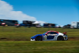 #17 Porsche 718 Cayman GT4 CLUBSPORT MR of James Rappaport and Todd Hetherington, TRG - The Racers Group, Am, Pirelli GT4 America, SRO America, VIRginia International Raceway, Alton, VA, June 2021. | Fabian Lagunas/SRO