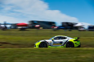 #47 Porsche 718 Cayman GT4 CS MR of Matt Travis and Jason Hart, NOLASPORT, Pro-Am, Pirelli GT4 America, SRO America, VIRginia International Raceway, Alton, VA, June 2021. | Fabian Lagunas/SRO
