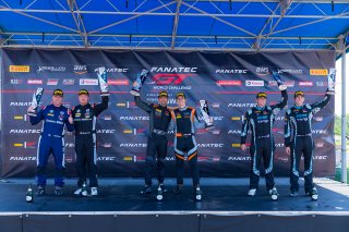 Race 1 Podium, Pirelli GT4 America, SRO America, VIRginia International Raceway, Alton, VA, June 2021. | Fabian Lagunas/SRO