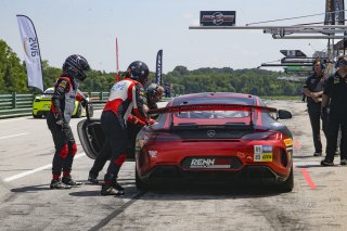 #89 Mercedes-AMG GT4 of Ross Chouest and Aaron Povoledo, RENNtech Motorsports, Pro-Am, Pirelli GT4 America, SRO America, Virginia International Raceway, Alton, VA, June 2021. | Brian Cleary/SRO