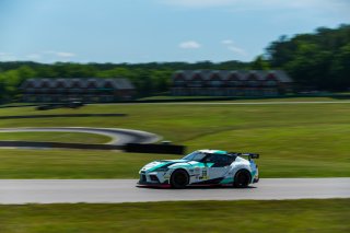 #68 Toyota GR Supra GT4 of Kevin Conway and John Geesbreght, Smooge Racing, Pro-Am, Pirelli GT4 America, SRO America, VIRginia International Raceway, Alton, VA, June 2021. | Fabian Lagunas/SRO