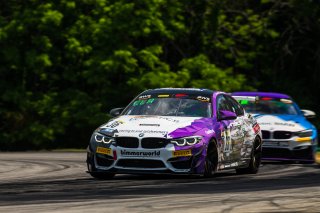 #36 BMW M4 GT4 of James Clay and Nick Galante, BimmerWorld Racing, SL, Pirelli GT4 America, SRO America, VIRginia International Raceway, Alton, VA, June 2021. | Fabian Lagunas/SRO