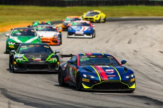 #59 Aston Martin Vantage AMR GT4 of Paul Terry and Brandon Davis, WR Racing, Pro-Am, Pirelli GT4 America, SRO America, VA, VIRginia International Raceway, June 2021. | Fabian Lagunas/SRO