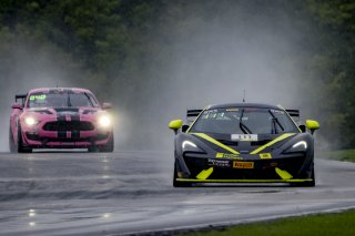 #111 McLaren 570S GT4 of Todd Clarke and Ty Clarke, Motorsport USA, Am, Pirelli GT4 America, SRO America, Road America, Elkhart Lake, Wisconsin, August 2021. | Brian Cleary/SRO