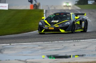 #111 McLaren 570S GT4 of Todd Clarke and Ty Clarke, Motorsport USA, Am, Pirelli GT4 America, SRO America, Road America, Elkhart Lake, Wisconsin, August 2021. | Fabian Lagunas/SRO