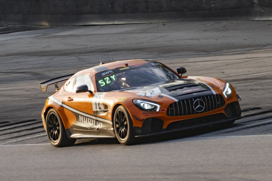 #72 Mercedes-AMG GT4 of Kenny Murillo and Christian Szymczak, Murillo Racing, SL, Pirelli GT4 America, SRO America, Road America, Elkhart Lake, Aug 2021.
