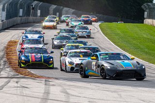 #062 Aston Martin Vantage AMR GT4 of Warren Dexter and Ryan Dexter, Dexter Racing, SL, Pirelli GT4 America, SRO America, Road America, Elkhart Lake, Aug 2021.
 | SRO Motorsports Group