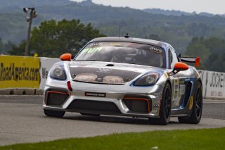 #66 Porsche 718 Cayman GT4 CSMR of Derek DeBoer and Spencer Pumpelly, Pro-Am, Pirelli GT4 America, SRO America, Road America, Elkhart Lake, Wisconsin, August 2021. | Brian Cleary/SRO