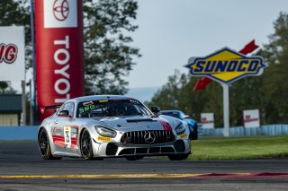 #35 Mercedes-AMG GT4 of Michai Stephens and Colin Mullan, Conquest Racing West, Silver, Pirelli GT4 America, SRO America, Watkins Glen International Raceway, Watkins Glen, NY, September 2021. | SRO Motorsports Group