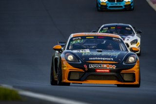 #46 Porsche 718 Cayman GT4 CLUBSPORT MR of Russell Walker and Patrick Byrne, NOLASPORT, Am, Pirelli GT4 America, SRO America, Watkins Glen International raceway, Watkins Glen, NY, September 2021.
 | Brian Cleary/SRO