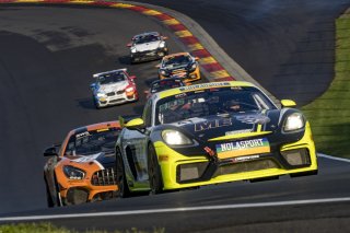 #47 Porsche 718 Cayman GT4 CLUBSPORT MR of Matt Travis and Jason Hart, NOLASPORT, Pro-Am, Pirelli GT4 America, SRO America, Watkins Glen International raceway, Watkins Glen, NY, September 2021.
 | Brian Cleary/SRO