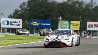 #50 Aston Martin Vantage AMR GT4 of Ross Chouest, 3R Povoledo Racing, GT America Powered by AWS, GT4, SRO America, Watkins Glen International raceway, Watkins Glen, NY, September 2021.
 | SRO Motorsports Group