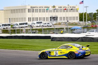 #39 Mercedes-AMG GT4 of Chris Cagnazzi and Guy Cosmo, RENNtech Motorsports, Pro-Am, Pirelli GT4 America, SRO, Indianapolis Motor Speedway, Indianapolis, IN, USA, October 2021
 | Brian Cleary/SRO