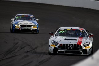 #35 Mercedes-AMG GT4 of Michai Stephens and Colin Mullan, Conquest Racing West, Silver, Pirelli GT4 America, SRO, Indianapolis Motor Speedway, Indianapolis, IN, USA, October 2021 | Brian Cleary/SRO