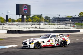 #16 Mercedes-AMG GT4 of Jon Barry and Kris Wilson, Capstone Motorsports, Am, Pirelli GT4 America, SRO, Indianapolis Motor Speedway, Indianapolis, IN, USA, October 2021
 | Brian Cleary/SRO