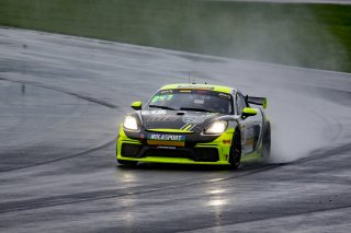 #47 Porsche 718 Cayman GT4 CLUBSPORT MR of Matt Travis and Jason Hart, NOLASPORT, Pro-Am, Pirelli GT4 America, SRO, Indianapolis Motor Speedway, Indianapolis, IN, USA, October 2021
 | Brian Cleary/SRO