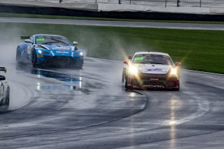 #66 Porsche 718 Cayman GT4 CLUBSPORT MR of Derek DeBoer and Spencer Pumpelly, TRG-The Racers Group, Pro-Am, Pirelli GT4 America, SRO, Indianapolis Motor Speedway, Indianapolis, IN, USA, October 2021
 | Brian Cleary/SRO