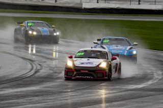 #66 Porsche 718 Cayman GT4 CLUBSPORT MR of Derek DeBoer and Spencer Pumpelly, TRG-The Racers Group, Pro-Am, Pirelli GT4 America, SRO, Indianapolis Motor Speedway, Indianapolis, IN, USA, October 2021
 | Brian Cleary/SRO