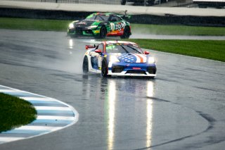 #17 Porsche 718 Cayman GT4 CLUBSPORT MR of James Rappaport and Todd Hetherington, TRG-The Racers Group, Am, Pirelli GT4 America, SRO, Indianapolis Motor Speedway, Indianapolis, IN, USA, October 2021
 | Brian Cleary/SRO