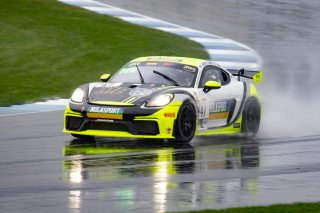 #47 Porsche 718 Cayman GT4 CLUBSPORT MR of Matt Travis and Jason Hart, NOLASPORT, Pro-Am, Pirelli GT4 America, SRO, Indianapolis Motor Speedway, Indianapolis, IN, USA, October 2021
 | Brian Cleary/SRO