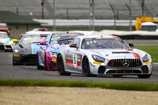 #35 Mercedes-AMG GT4 of Michai Stephens and Colin Mullan, Conquest Racing West, Silver, Pirelli GT4 America, SRO, Indianapolis Motor Speedway, Indianapolis, IN, USA, October 2021 | SRO Motorsports Group