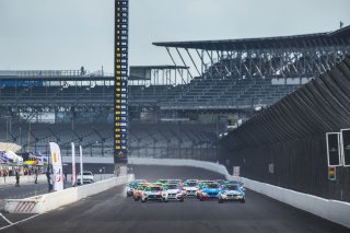 #35 Mercedes-AMG GT4 of Michai Stephens and Colin Mullan, Conquest Racing West, Silver, Pirelli GT4 America, SRO, Indianapolis Motor Speedway, Indianapolis, IN, USA, October 2021 | Fabian Lagunas/SRO